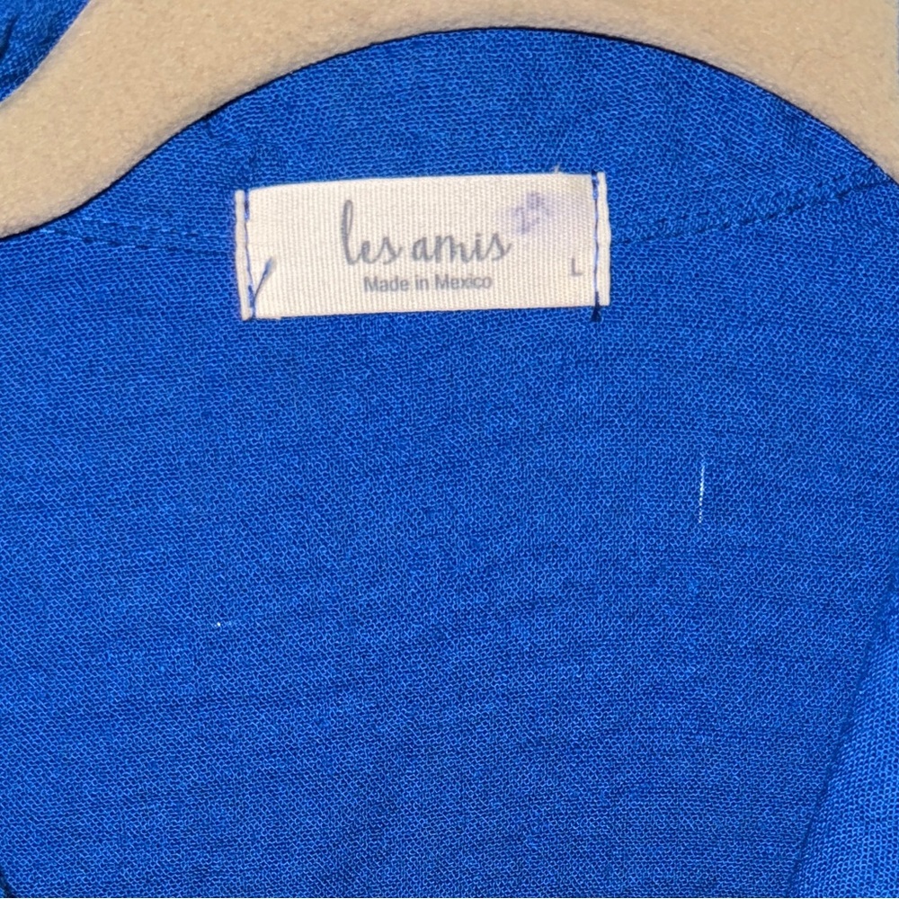 Relaxed Short-Sleeve Button-Down Shirt - Cobalt Blue - Picture 5 of 5